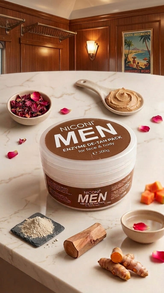 NICONI MEN Enzyme De-Tan Pack – Face & Body | 300g